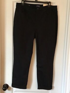 NYDJ Black Straight-Leg Jeans
